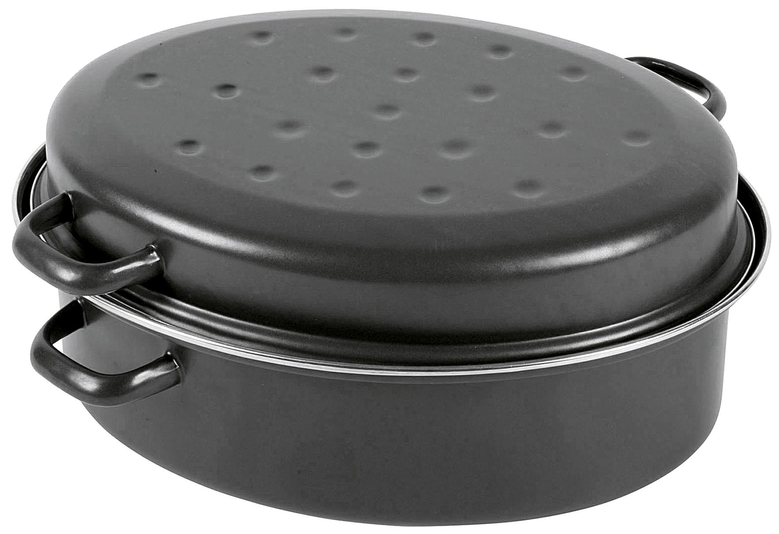 Krger Gnsebrter овальный 105 л 42 см emailliert schwarz матовый 12890₽