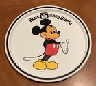 Walt Disney World Metal Tin Tray Mickey Mouse Vintage 1970’s Original Price Tag — photo 1