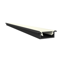 Led Aluminium Profil A1F In Schwarz Mit Klare Abdeckung 2 Meter FüR Led Strips