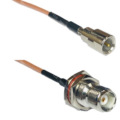 RG316 FME MALE to TNC FEMALE BULKHEAD RF Cable Rapid-SHIP LOT