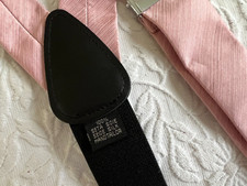 Italian Suspenders Braces NWOT 100 Rose Silk