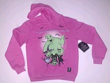 Nightmare Before Christmas Oogie Boogie Pink Hoodie Glow Dark Womens Medium 8/10