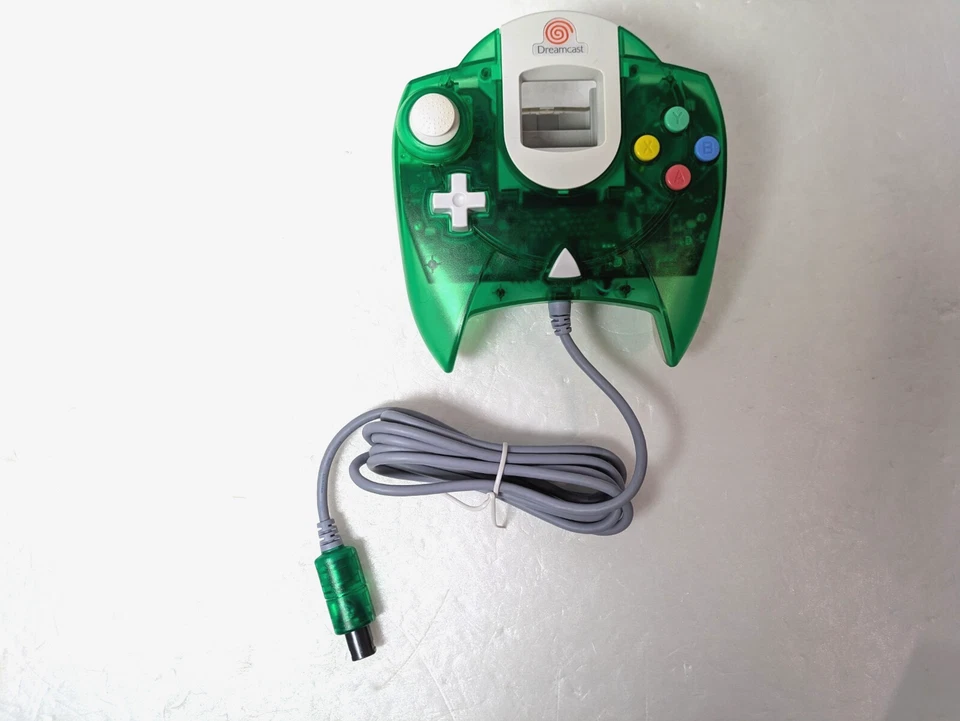 Dreamcast Controller Clear Lime Green HKT-7700 Visual Memory SEGA  DC Japan Box - Image 4 of 4