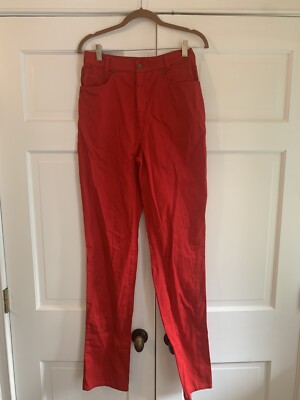 Vintage 70s Ralph Lauren Polo Western Wear Red Denim Jeans Deadstock Sz 6