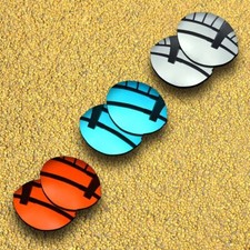 3 Pairs Lens Replacement for-Oakley Madman Polarized-Silver Ice Blue Orange Red