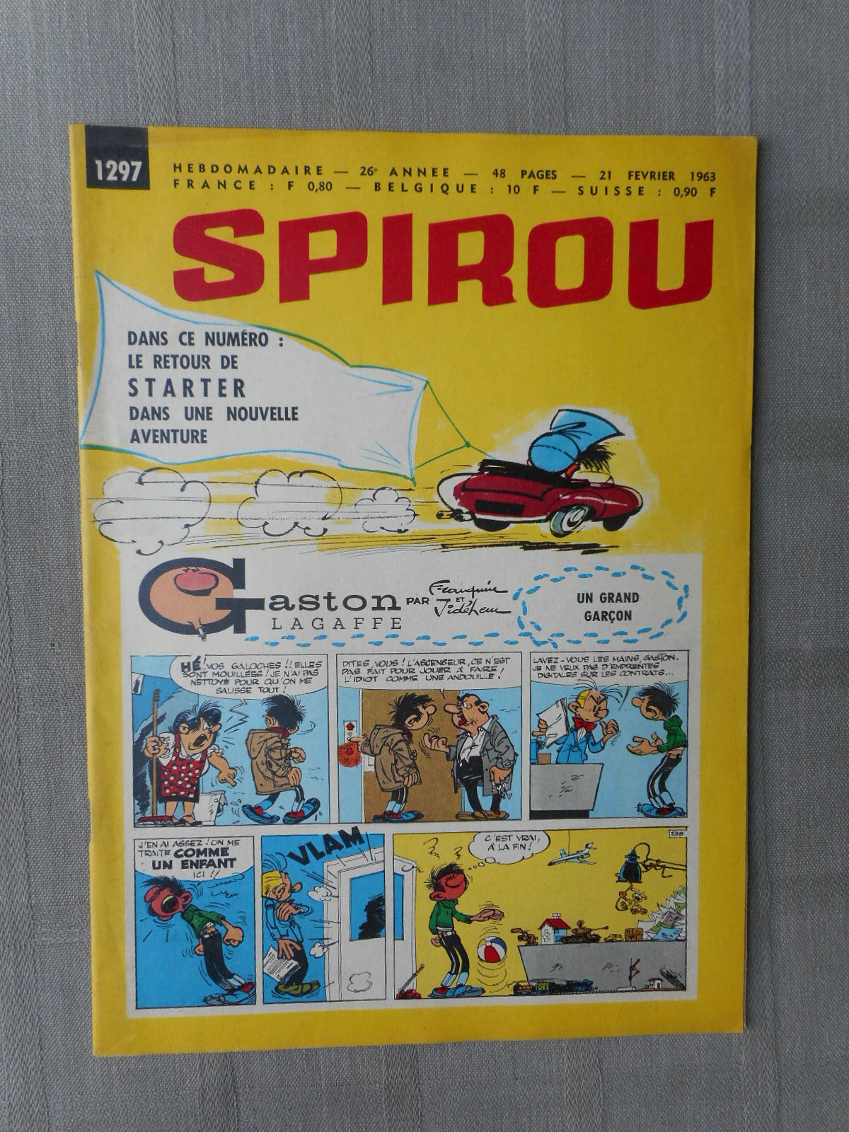 Hebdo The Journal Of Spirou No. 1297 1963 In Good Condition With Its Mini-Story
