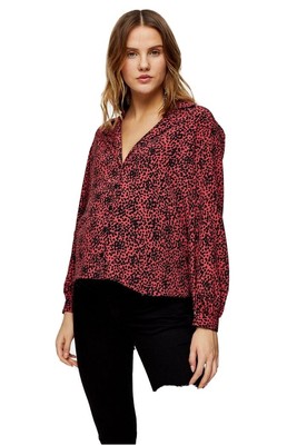 red leopard print blouse uk