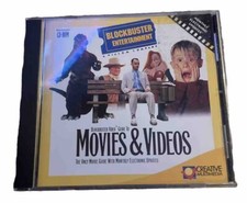 VINTAGE BLOCKBUSTER GUIDE TO MOVIES VIDEOS - RARE PC WINDOWS CD-ROM