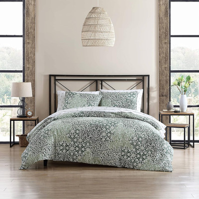 - Queen Duvet Cover Set, Cotton Bedding with Matching Shams, All Season Home Dec