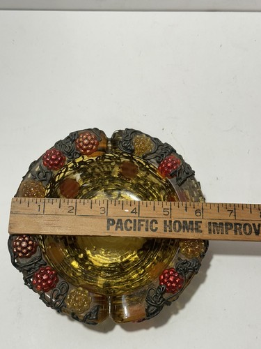 Vintage Anchor Hocking Sereno Spaghetti String Berry Gems Ashtray Bowl MCM RARE - Picture 6 of 10