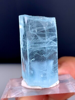 9 Gram Terminated Aquamarine Crystal With Helix Inclusion From Shigar Valley