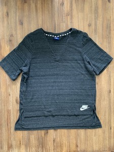 NIKE Size L Athracite Long Tail T-Shirt 