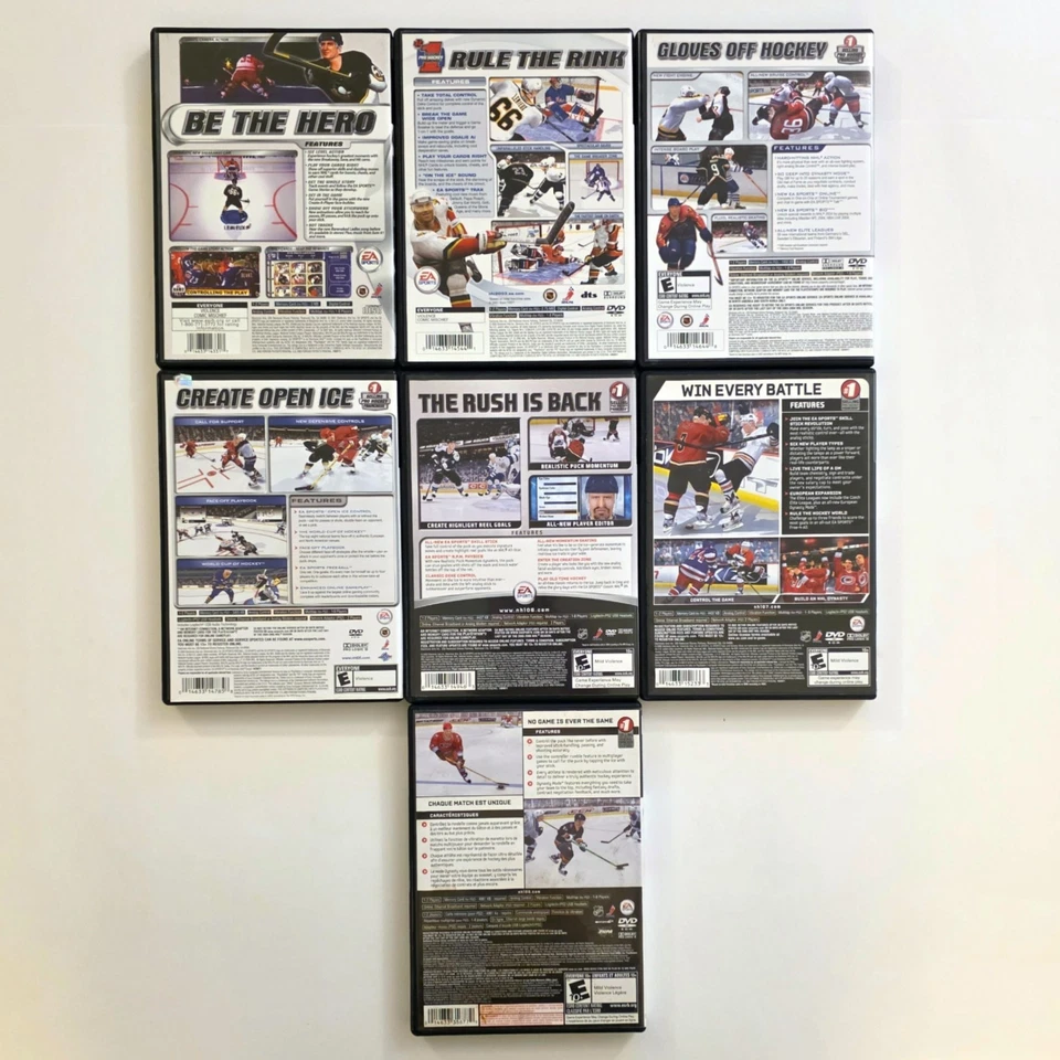 Lote de paquete de juegos EA Sports NHL PS2 (NHL 02, 03, 04, 05, 06, 07 y 08) **MÁS CIB** Foto 2 de 2