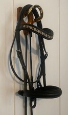 Pony Crystal Browband Dressage Bridle  with Reins - 4510