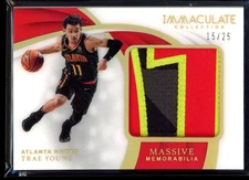 2018-19 Immaculate Collection - Trae Young (RC) MM-TYG Massive Memorabilia /25