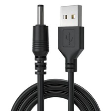 NSGWKZD 5V DC Power Cord, USB to 3.5mm x 1.35mm Round Barrel Charger Black