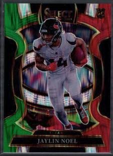 2025 Panini Select #36 Jaylin Noel Green and Red Prizm Shock