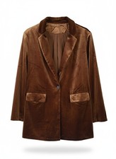Vintage Velvet Genuine Blazer Jacket With Cutouts Size XL