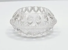 Antique Vintage Heisey Crystal Glass Open Salt Cellar Thumbprint Small