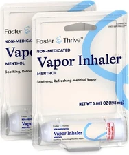Foster & Thrive Vapor Inhaler, Portable, On-The-Go, Non-Medicated Nasal... 