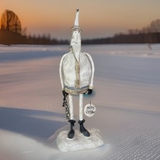 Christmas Primitive Folk Art Jointed Santa Claus 17" Decor Figurine Rustic