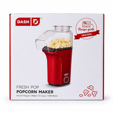 Dash Fresh Pop Popcorn Maker Hot Air Popper Red 16 Cups New