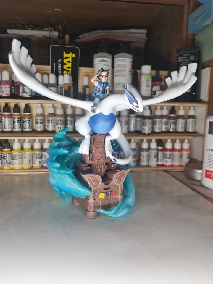 Lugia Ash E Pikachu Pokemon Resin Statue 1.6 Fan Art - Immagine 2 di 4