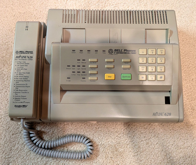 Vintage Northwestern Bell Faxline 620 Fax Machine SKU 71062 - 1992 Retro Tech