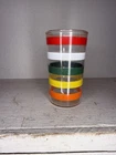 Vintage 1950'S Anchor Hocking Fiesta Bands Striped Tumbler Glass 10oz