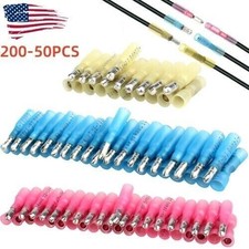 50-200x Heat Shrink Bullet Wire Connectors 22-10AWG Crimp Terminals Male Female