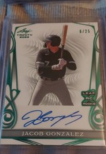 2023 Leaf Trinity - Jacob Gonzalez #BA-JG1 Green /25 (AU, RC)