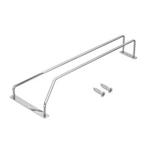 Portabicchieri Vino Sotto Mobiletto 14 Pollici per Scaffale Cucina (Singola Fila, Argento)