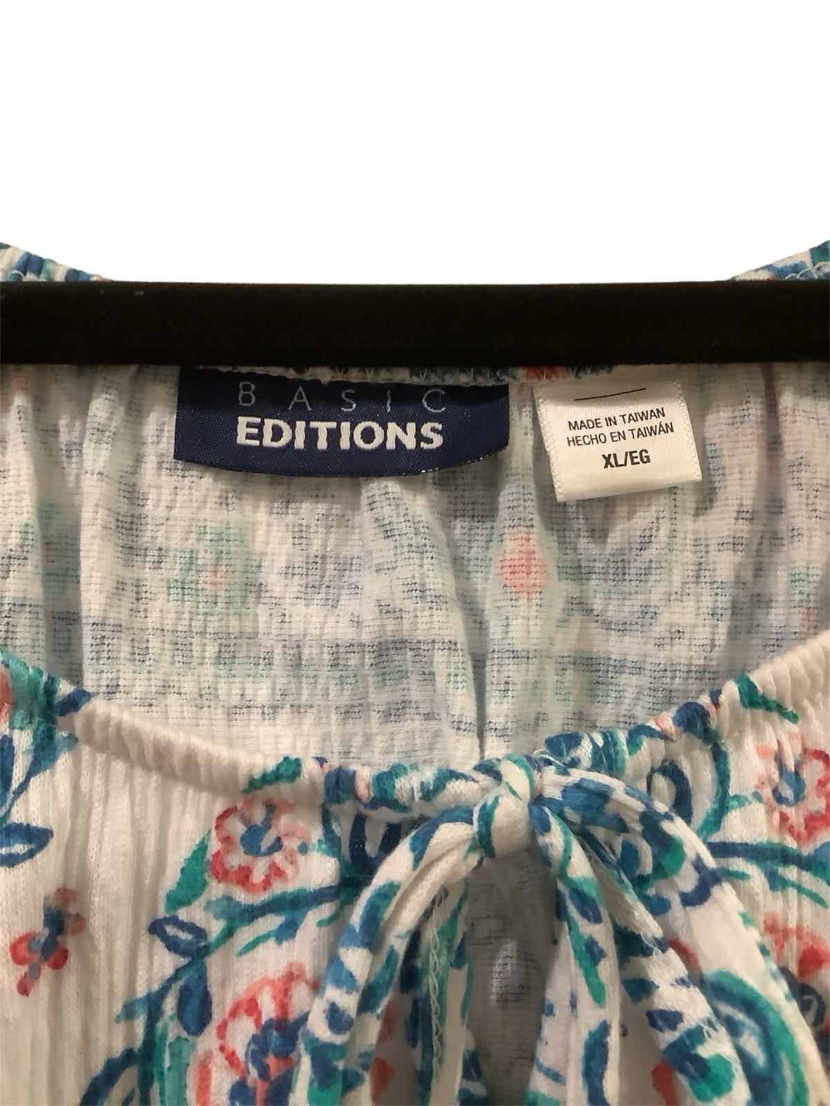 Basic Editions Multicolor Stretch Boho Blouse Siz… - image 5