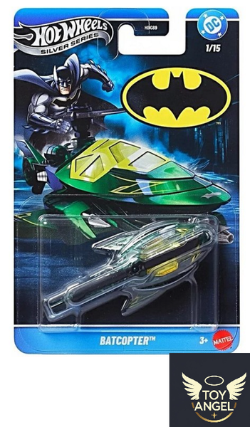 "Hot Wheels - Dc Batman \" Batcopter Batman \" - #1/15 Silver Series / Neu & Ovp"-image