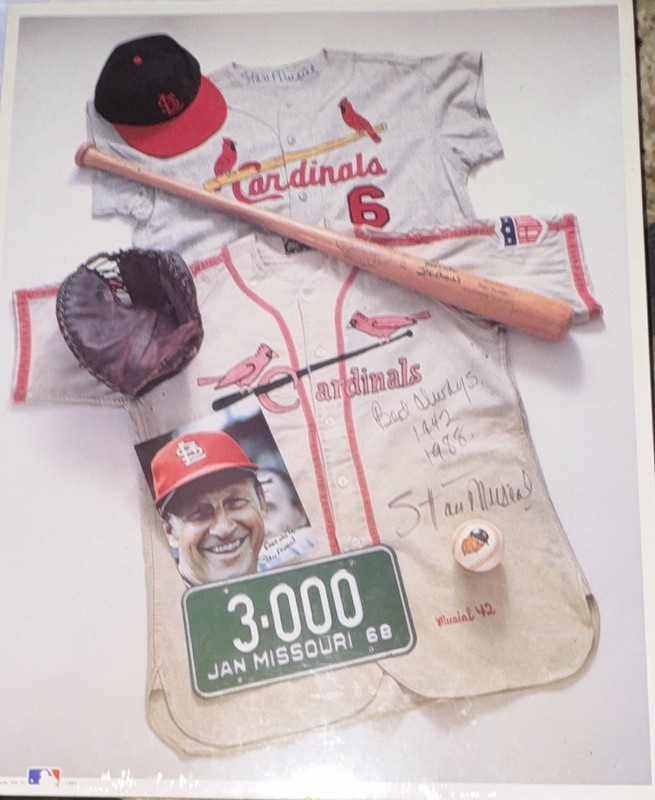 Stan Musial St. Louis Cardinals 3,000 Hit 1993 Reproduction Print HOF