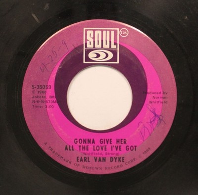 Earl Van Dyke - Soul / Funk 45 - Gonna Give Her All The Love I Got / Runaway Ch