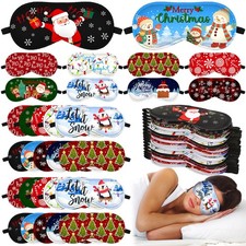 50 Pcs Christmas Eye Masks Bulk Sleep Blindfold for Women Christmas Sleepover...