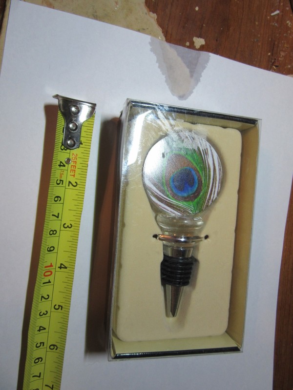 Peacock Glass WINE  Bottle Stopper BRAND NEW IN BOX