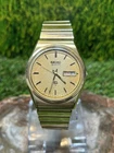 Sexy Vintage Men’s Gold Tone Seiko SQ Quartz Watch. Runs Great Keeps Time
