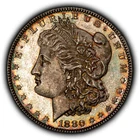1880-S $1 Morgan Silver Dollar - Proof-Like - PQ Orig Neon Toning - SKU-D7593