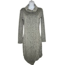 GB Gianni Bini Women Dresses, Heather Grey Turtleneck Knit Wrap Dress, Sz M