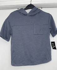 Art Class Kids Short Sleeve Hoodie Blue Size 8 