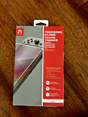 Atrix Nintendo Switch Anti-Scratch Tempered Glass Screen Protector NIB