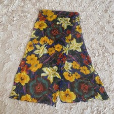 New Purple Yellow Red Floral Scarf Sheer Lightweight 60" x 13" Rectangle
