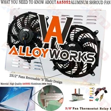Aluminum Radiator Shroud Fan Kits For Chevy 1970-1981 Camaro/78-1987 Monte Carlo