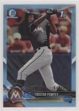2018 Bowman Draft Chrome Sky Blue Refractor 49/402 Tristan Pompey #BDC-129 01c9