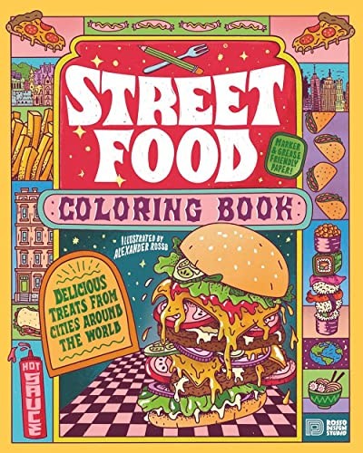 Street Food Coloring Book: Delicious Treats from by Alexander Rosso PAPERBACK - Image 5