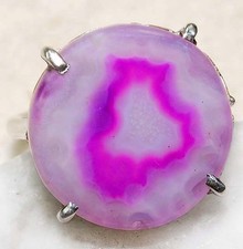 Natural Montana Agate 925 Solid Genuine Sterling Silver Ring Sz 6.5 B18-7
