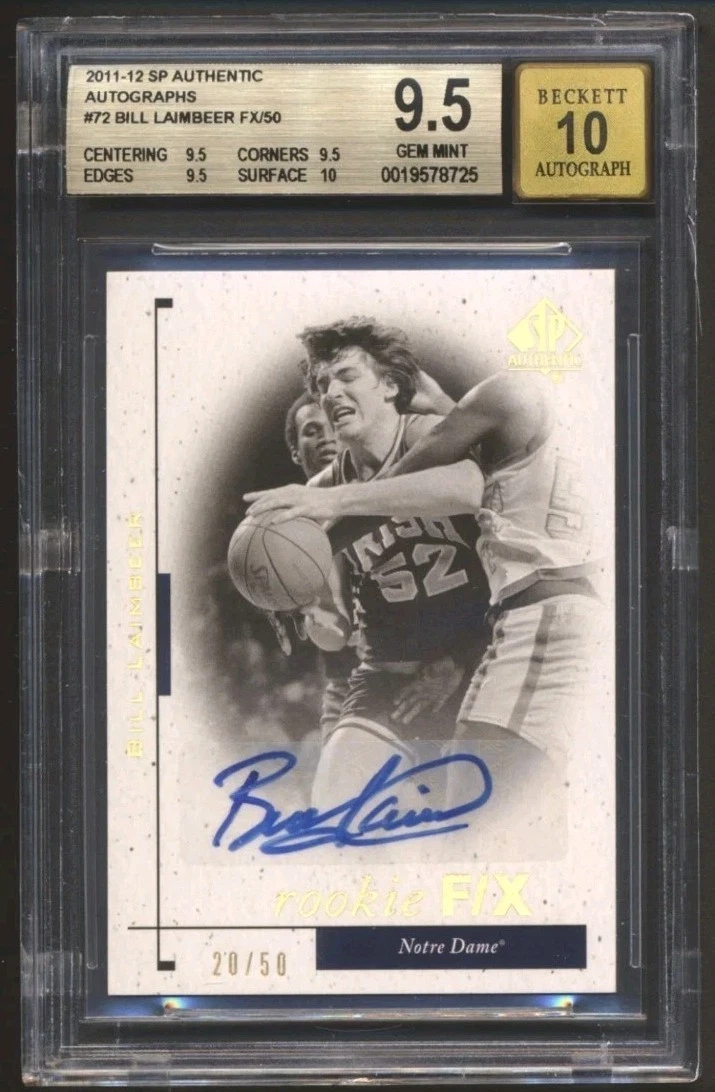 Bill Laimbeer Serial Numbered Basketball Sports Trading Card 