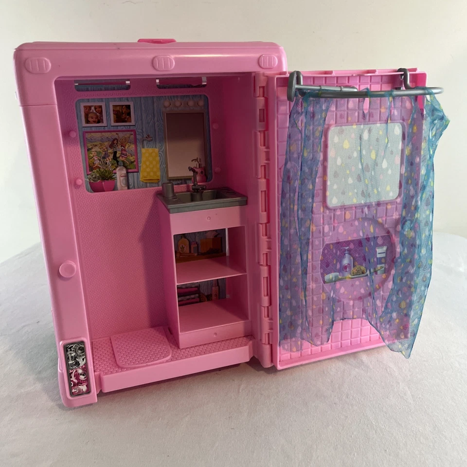 Casa rodante Barbie 3 en 1 Pink Dream Camper vehículo autocaravana Mattel 2019 Foto 4 de 4